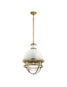 Quintiesse Tollis pendant lamp - 1 light source - Natural brass / White Elstead Lighting QN-TOLLIS-P-NBR