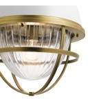Loft pendant lamps - Quintiesse Tollis pendant lamp - 1 light source - Natural brass / White Elstead Lighting QN-TOLLIS-P-NBR - product 2