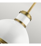 Loft pendant lamps - Quintiesse Tollis pendant lamp - 1 light source - Natural brass / White Elstead Lighting QN-TOLLIS-P-NBR - product 4