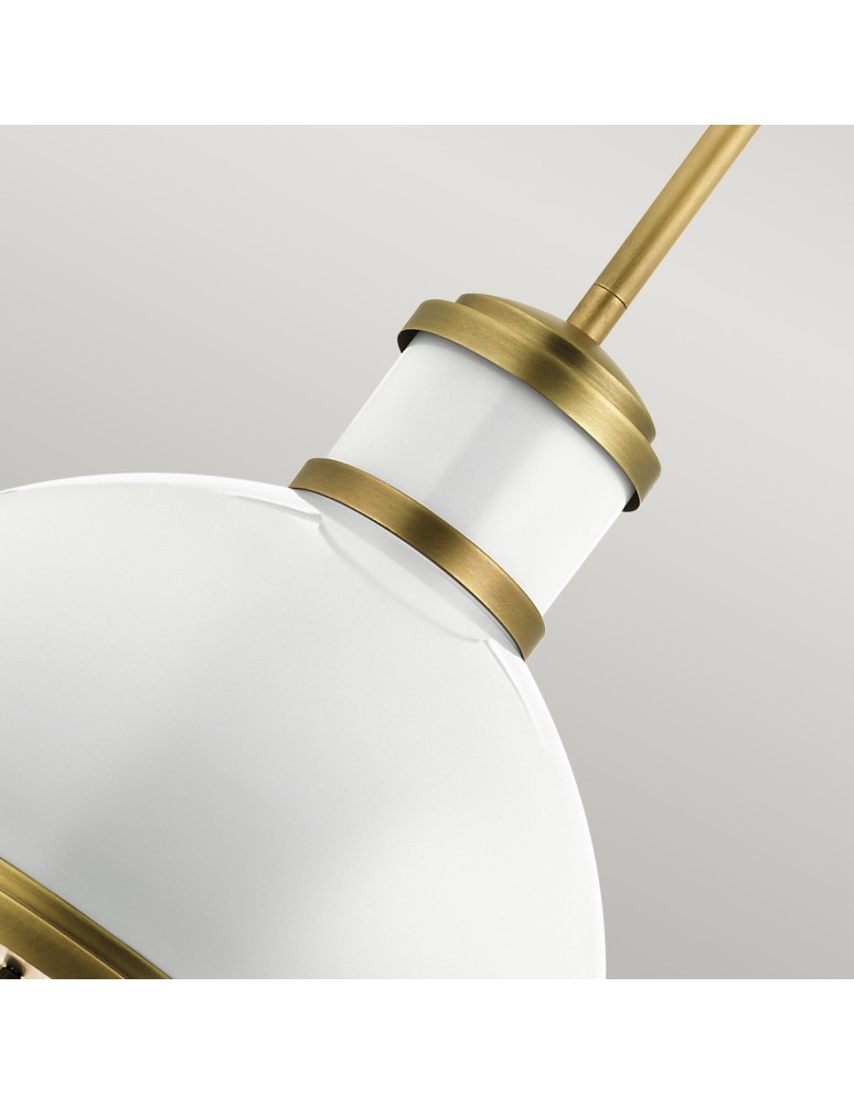 Loft pendant lamps - Quintiesse Tollis pendant lamp - 1 light source - Natural brass / White Elstead Lighting QN-TOLLIS-P-NBR - product kolory-swiatla.pl 4