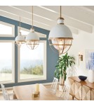 Quintiesse Lampa wisząca Tollis - 1 źródło światła - Naturalny mosiądz / Biel Elstead Lighting QN-TOLLIS-P-NBR