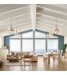 Quintiesse Lampa wisząca Tollis - 1 źródło światła - Naturalny mosiądz / Biel Elstead Lighting QN-TOLLIS-P-NBR