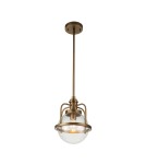 Quintiesse Lampa wisząca / Półplafon Triocent - 1 źródło światła - Naturalny mosiądz IP44 Elstead Lighting QN-TRIOCENT-