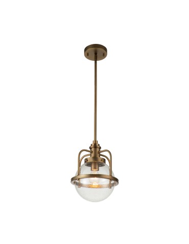 Quintiesse Lampa wisząca / Półplafon Triocent - 1 źródło światła - Naturalny mosiądz IP44 Elstead Lighting QN-TRIOCENT-