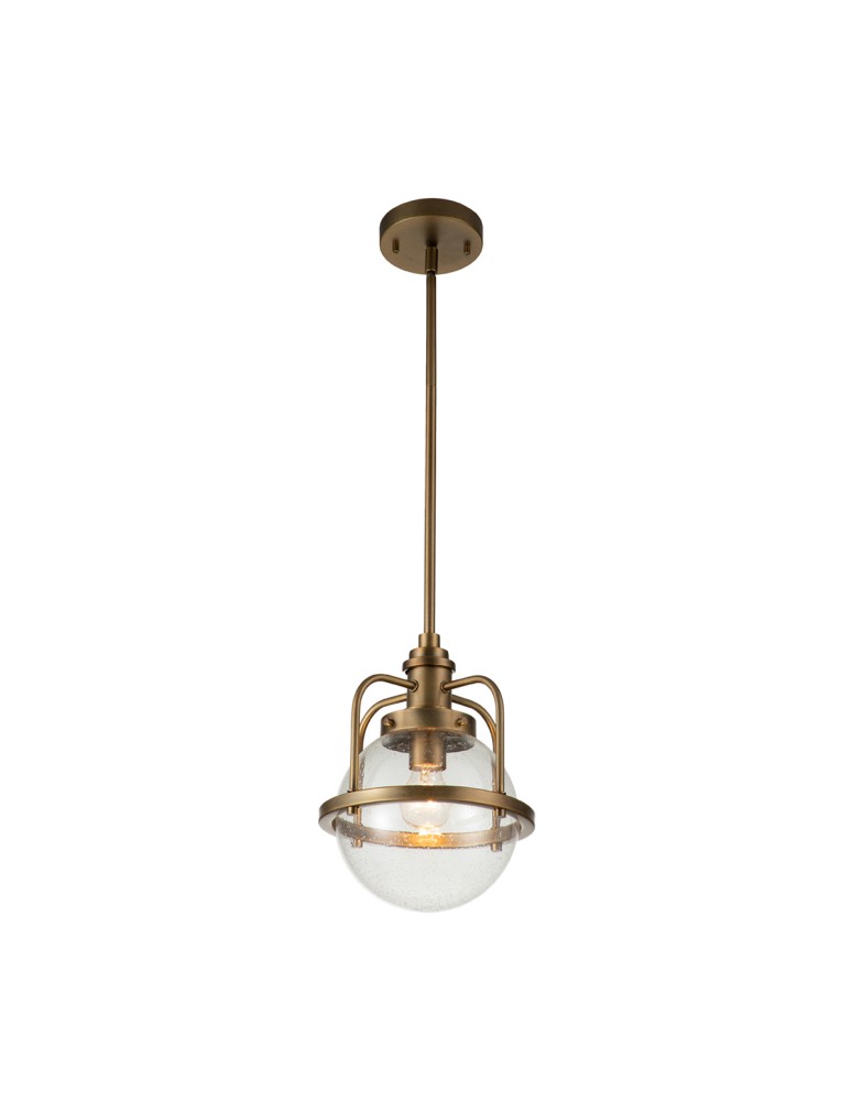 Loft pendant lamps - Quintiesse Triocent Pendant Lamp / Semi-Plaf - 1 light source - Natural brass IP44 Elstead Lighting QN-TRIOCENT-. - product kolory-swiatla.pl 1