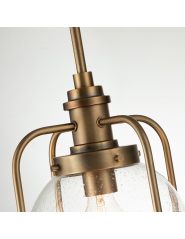 Quintiesse Lampa wisząca / Półplafon Triocent - 1 źródło światła - Naturalny mosiądz IP44 Elstead Lighting QN-TRIOCENT- - produkt 2