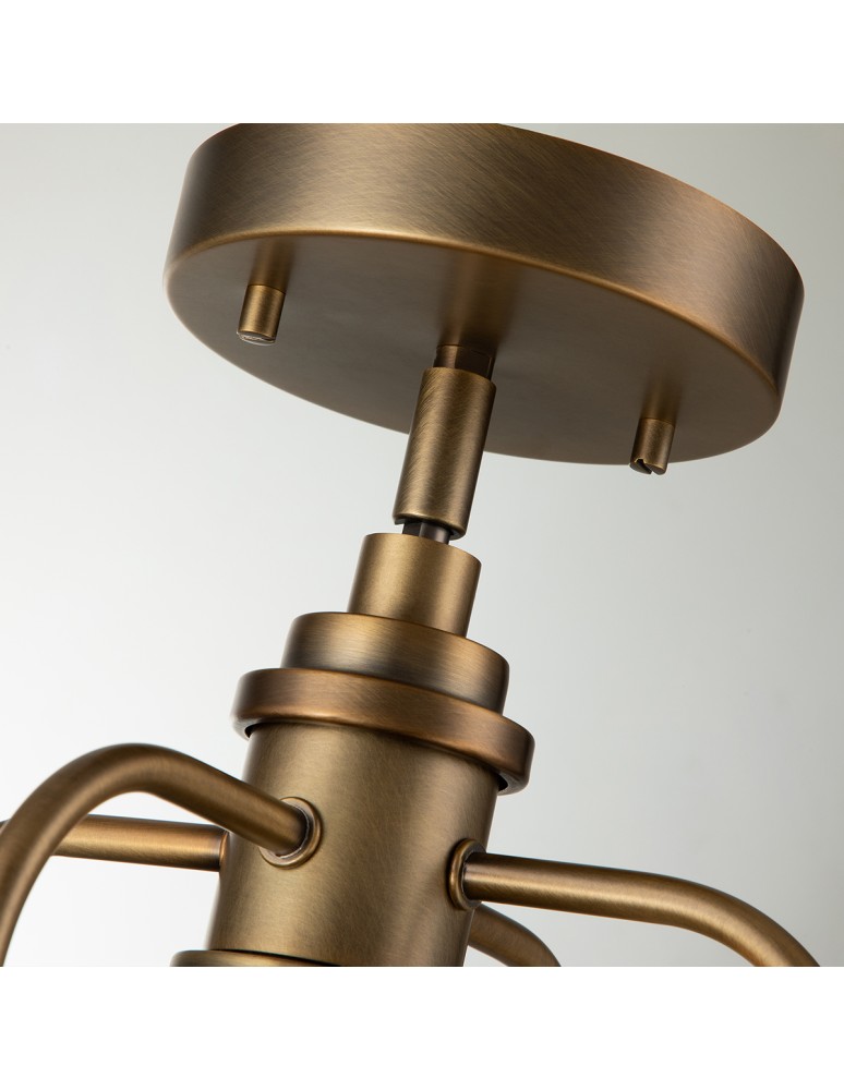 Loft pendant lamps - Quintiesse Triocent Pendant Lamp / Semi-Plaf - 1 light source - Natural brass IP44 Elstead Lighting QN-TRIOCENT-. - product kolory-swiatla.pl 6
