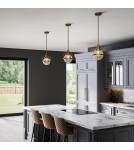 Loft pendant lamps - Quintiesse Triocent Pendant Lamp / Semi-Plaf - 1 light source - Natural brass IP44 Elstead Lighting QN-TRIOCENT-. - product 7