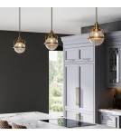 Quintiesse Lampa wisząca / Półplafon Triocent - 1 źródło światła - Naturalny mosiądz IP44 Elstead Lighting QN-TRIOCENT-