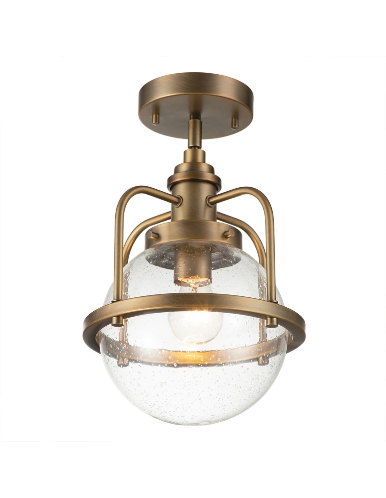 Loft pendant lamps - Quintiesse Triocent Pendant Lamp / Semi-Plaf - 1 light source - Natural brass IP44 Elstead Lighting QN-TRIOCENT-. - product kolory-swiatla.pl 9