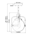 Quintiesse Lampa wisząca / Półplafon Triocent - 1 źródło światła - Naturalny mosiądz IP44 Elstead Lighting QN-TRIOCENT-
