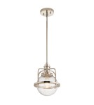 Loft pendant lamps - Quintiesse Triocent Pendant Lamp / Semi-Plaf - 1 light source - Polished Nickel IP44 Elstead Lighting QN-TRIOCENT-P - product 1