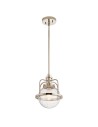 Quintiesse Triocent Pendant Lamp / Semi-Plaf - 1 light source - Polished Nickel IP44 Elstead Lighting QN-TRIOCENT-P