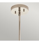 Loft pendant lamps - Quintiesse Triocent Pendant Lamp / Semi-Plaf - 1 light source - Polished Nickel IP44 Elstead Lighting QN-TRIOCENT-P - product 2