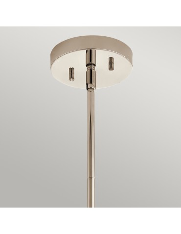 Quintiesse Triocent Pendant Lamp / Semi-Plaf - 1 light source - Polished Nickel IP44 Elstead Lighting QN-TRIOCENT-P - product 2