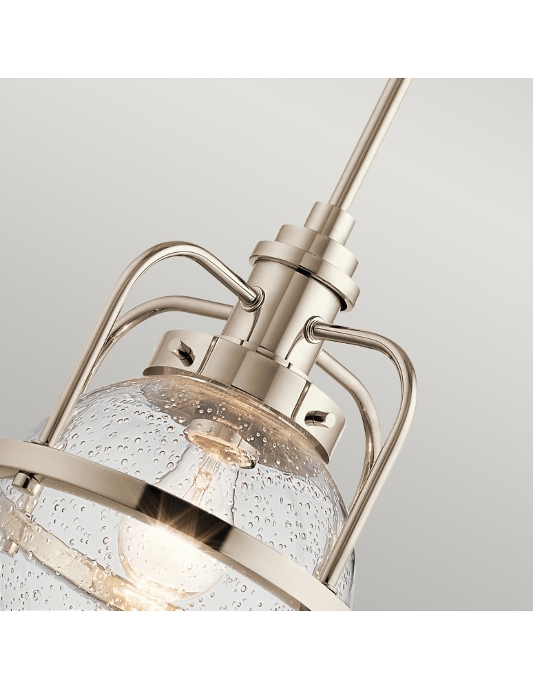 Loft pendant lamps - Quintiesse Triocent Pendant Lamp / Semi-Plaf - 1 light source - Polished Nickel IP44 Elstead Lighting QN-TRIOCENT-P - product kolory-swiatla.pl 3