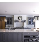 Loft pendant lamps - Quintiesse Triocent Pendant Lamp / Semi-Plaf - 1 light source - Polished Nickel IP44 Elstead Lighting QN-TRIOCENT-P - product 5