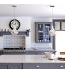 Loft pendant lamps - Quintiesse Triocent Pendant Lamp / Semi-Plaf - 1 light source - Polished Nickel IP44 Elstead Lighting QN-TRIOCENT-P - product 6