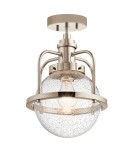Loft pendant lamps - Quintiesse Triocent Pendant Lamp / Semi-Plaf - 1 light source - Polished Nickel IP44 Elstead Lighting QN-TRIOCENT-P - product 7