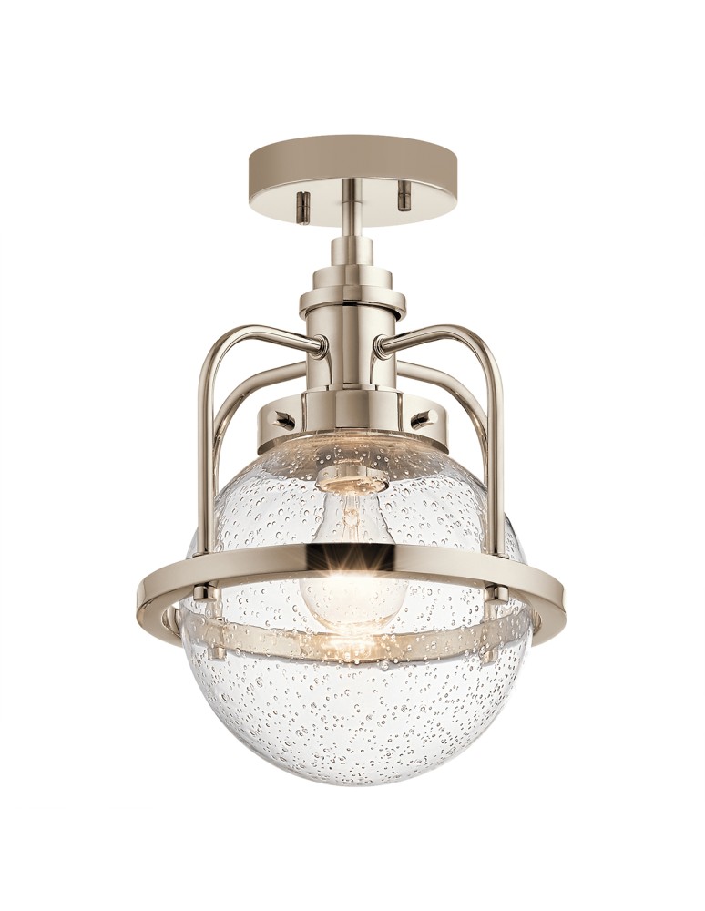 Loft pendant lamps - Quintiesse Triocent Pendant Lamp / Semi-Plaf - 1 light source - Polished Nickel IP44 Elstead Lighting QN-TRIOCENT-P - product kolory-swiatla.pl 7
