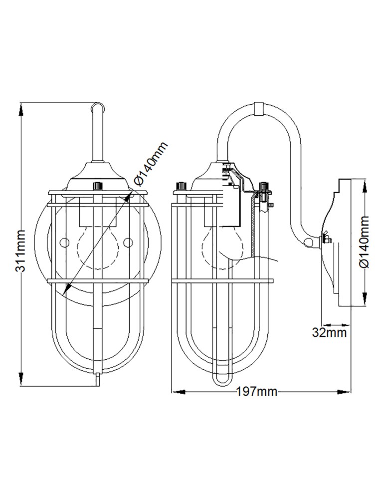 Bathroom wall lamps - Quintiesse Urban Restoration wall lamp - 1 light source IP44 Elstead Lighting QN-URBANREST1 - product kolory-swiatla.pl 10