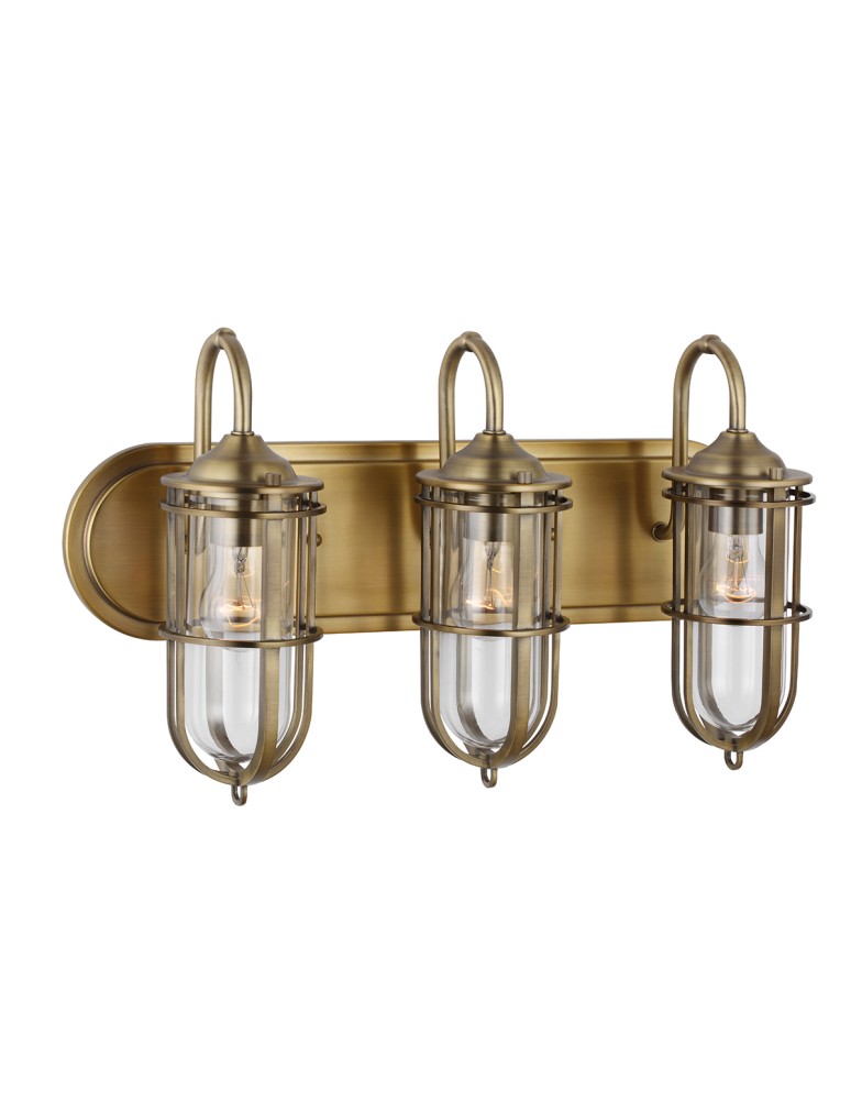 Bathroom wall lamps - Quintiesse Urban Restoration wall lamp - 3 light sources IP44 Elstead Lighting QN-URBANREST3 - product kolory-swiatla.pl 1