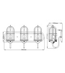 Bathroom wall lamps - Quintiesse Urban Restoration wall lamp - 3 light sources IP44 Elstead Lighting QN-URBANREST3 - product 9