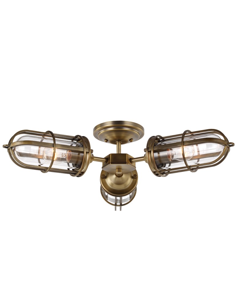 Loft ceiling lamps - industrial - Quintiesse Urban Restoration semi-plaf - 3 light sources IP44 Elstead Lighting QN-URBANREST-3SF - product kolory-swiatla.pl 1