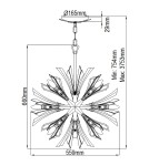 Modern pendant lamps - Quintiesse Vida small pendant lamp - 13 light sources Elstead Lighting QN-VIDA-13P-S - product 8