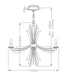 Modern chandeliers - Quintiesse Vida Chandelier - 6 light sources Elstead Lighting QN-VIDA6 - product 6