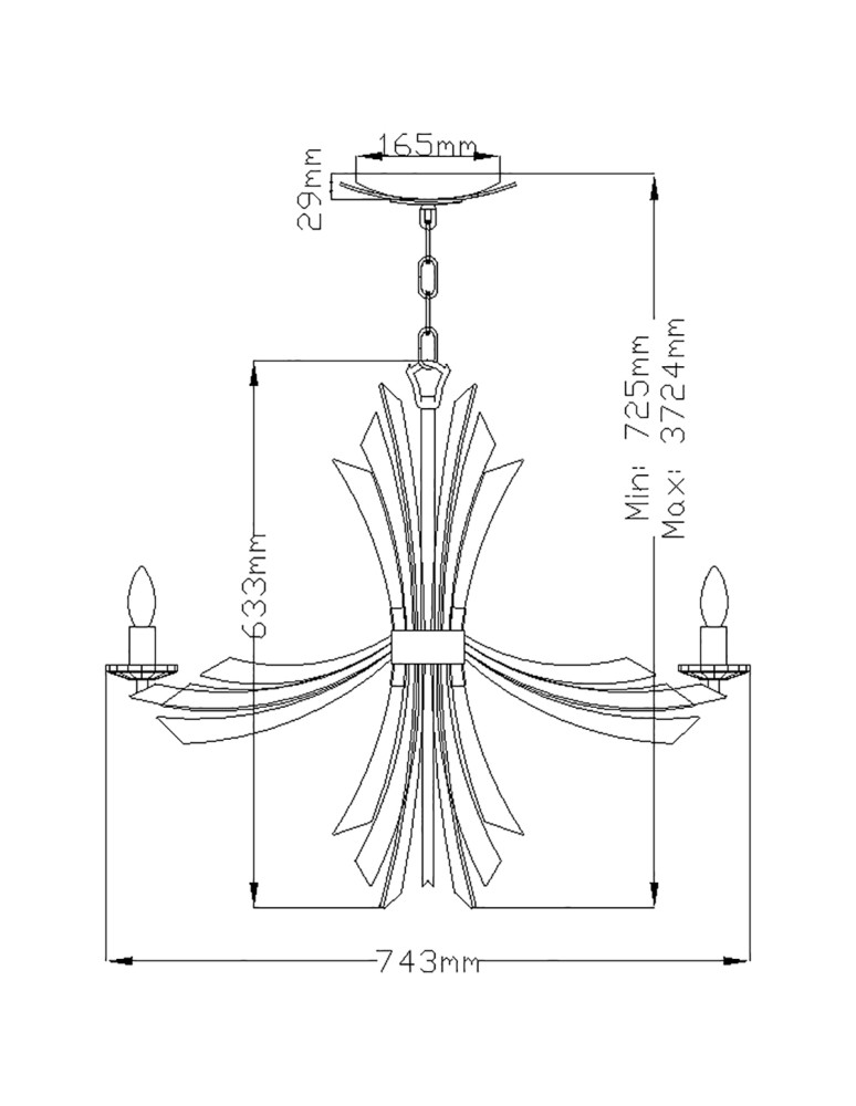 Modern chandeliers - Quintiesse Vida Chandelier - 6 light sources Elstead Lighting QN-VIDA6 - product kolory-swiatla.pl 6