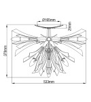 Modern ceiling lamps - Quintiesse Vida semi-plophone - 9 light sources Elstead Lighting QN-VIDA-9F - product 5