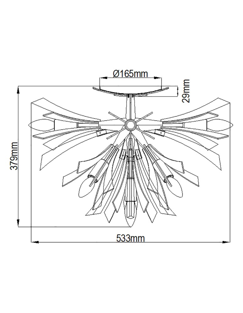 Quintiesse Półplafon Vida - 9 źródeł światła Elstead Lighting QN-VIDA-9F
