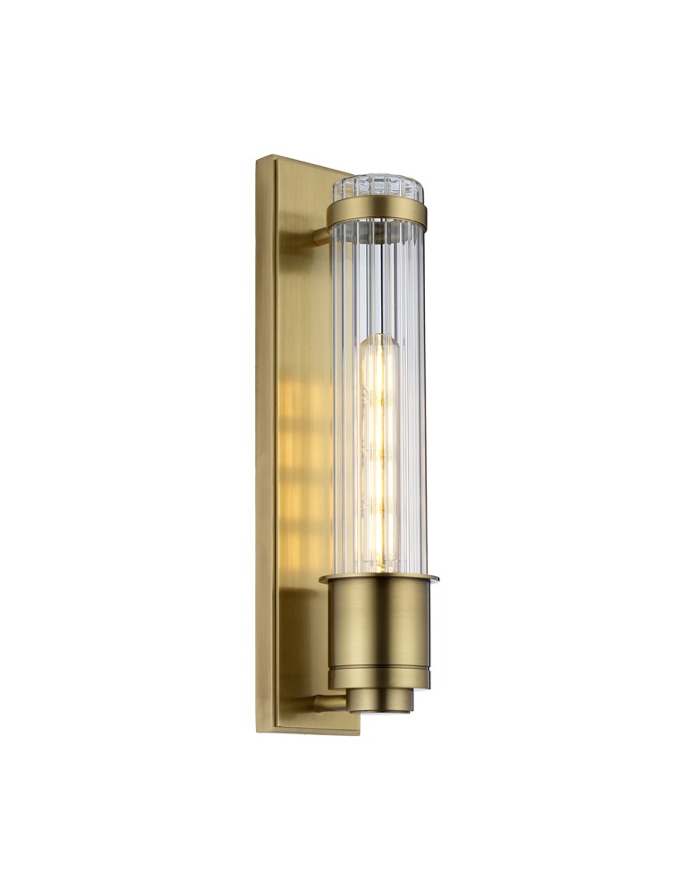 Bathroom wall lamps - Quintiesse Wellington wall lamp - 1 light source - Aged brass IP44 Elstead Lighting QN-WELLINGTON1-AB - product kolory-swiatla.pl 1
