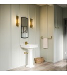 Bathroom wall lamps - Quintiesse Wellington wall lamp - 1 light source - Aged brass IP44 Elstead Lighting QN-WELLINGTON1-AB - product 6