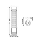 Bathroom wall lamps - Quintiesse Wellington wall lamp - 2 light sources - Polished chrome IP44 Elstead Lighting QN-WELLINGTON1-PC - product 8