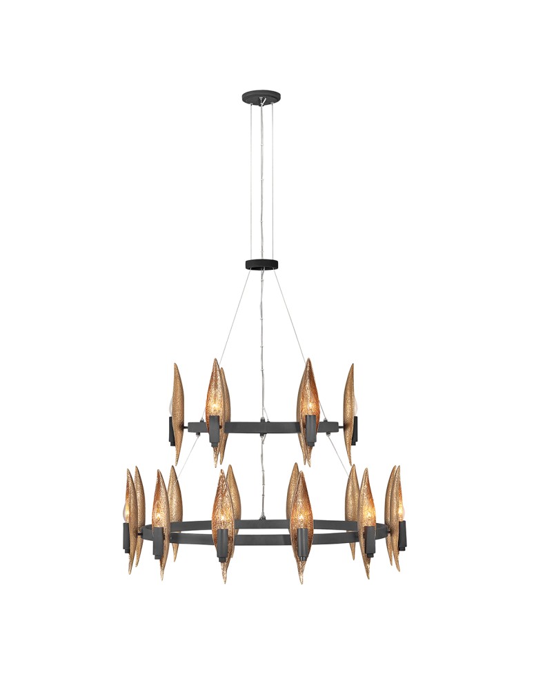 Chandeliers - Quintiesse Willow chandelier - 18 light sources Elstead Lighting QN-WILLOW18-CBK - product kolory-swiatla.pl 1