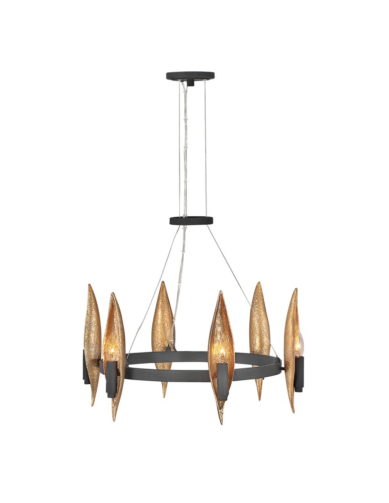 Chandeliers - Quintiesse Willow chandelier - 6 light sources Elstead Lighting QN-WILLOW6-CBK - product kolory-swiatla.pl 1
