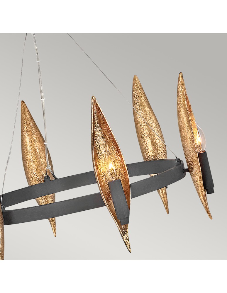Chandeliers - Quintiesse Willow chandelier - 6 light sources Elstead Lighting QN-WILLOW6-CBK - product kolory-swiatla.pl 3