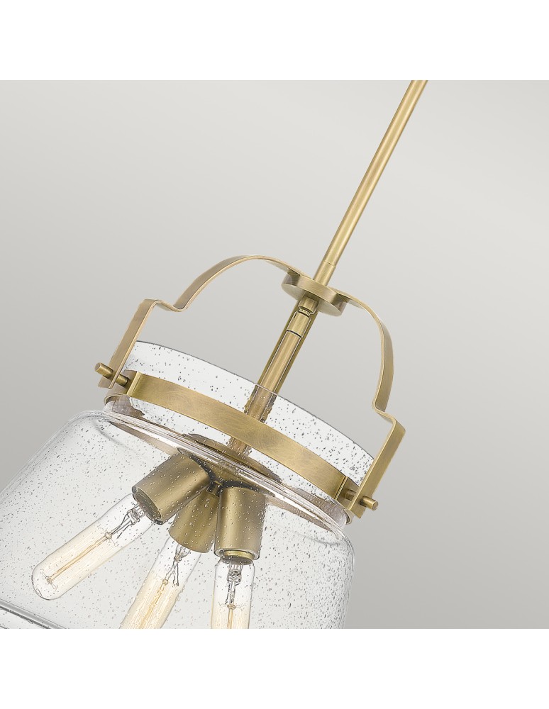 Pendant lamps - Quintiesse Wimberley pendant lamp - 3 light sources - Aged brass Elstead Lighting QN-WIMBERLEY-P-WS - product kolory-swiatla.pl 3