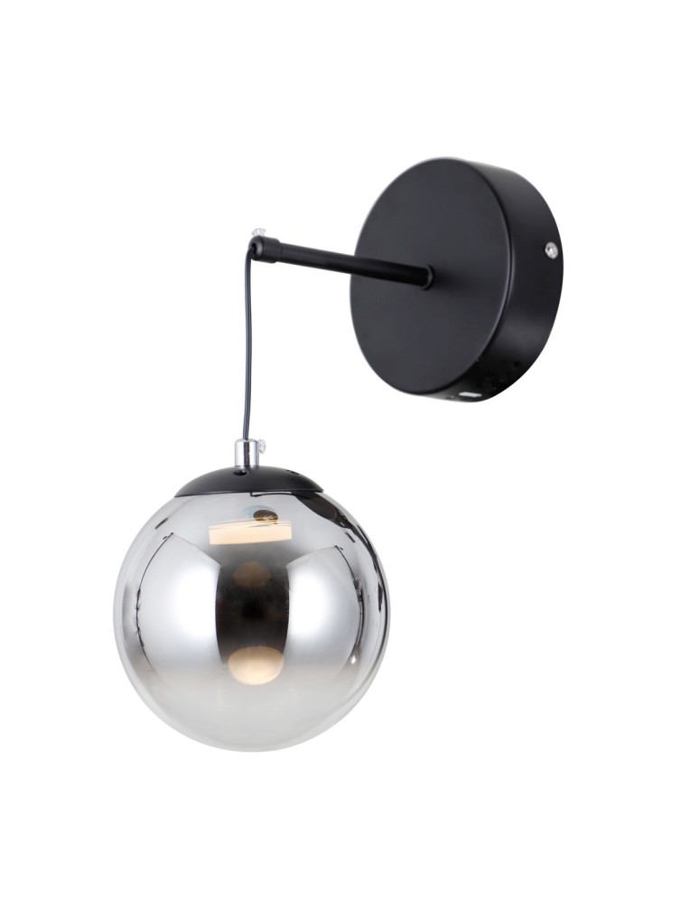 Wall lamps spheres - ITALUX Velada wall lamp 1xLED 5W 3000K mat black WL-34381-1-BK - product kolory-swiatla.pl 1