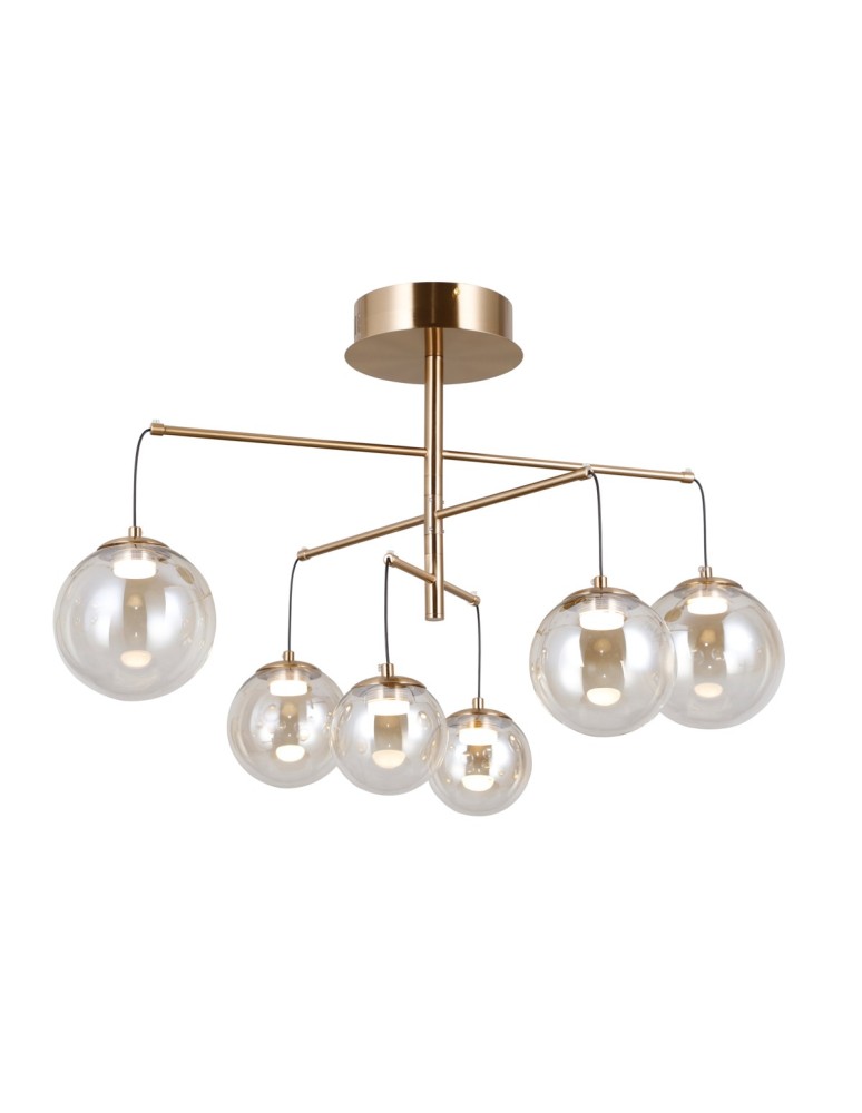 Pendant lamps spheres - ITALUX Velada Pendant 6xLED 30W 3000K Gold PND-34381-6-HBR - product kolory-swiatla.pl 2