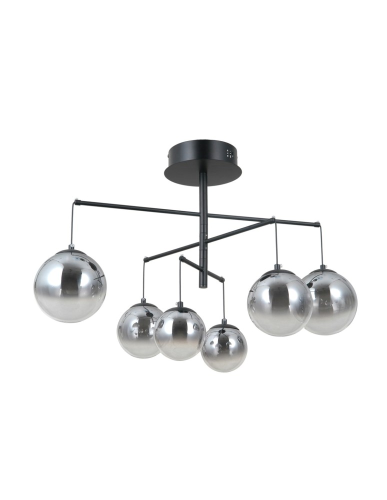 Pendant lamps spheres - ITALUX Velada Pendant 6xLED 30W 3000K Black mat PND-34381-6-BK - product kolory-swiatla.pl 1