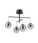 Pendant lamps spheres - ITALUX Velada Pendant 4xLED 20W 3000K Black mat PND-34381-4-BK - product 1