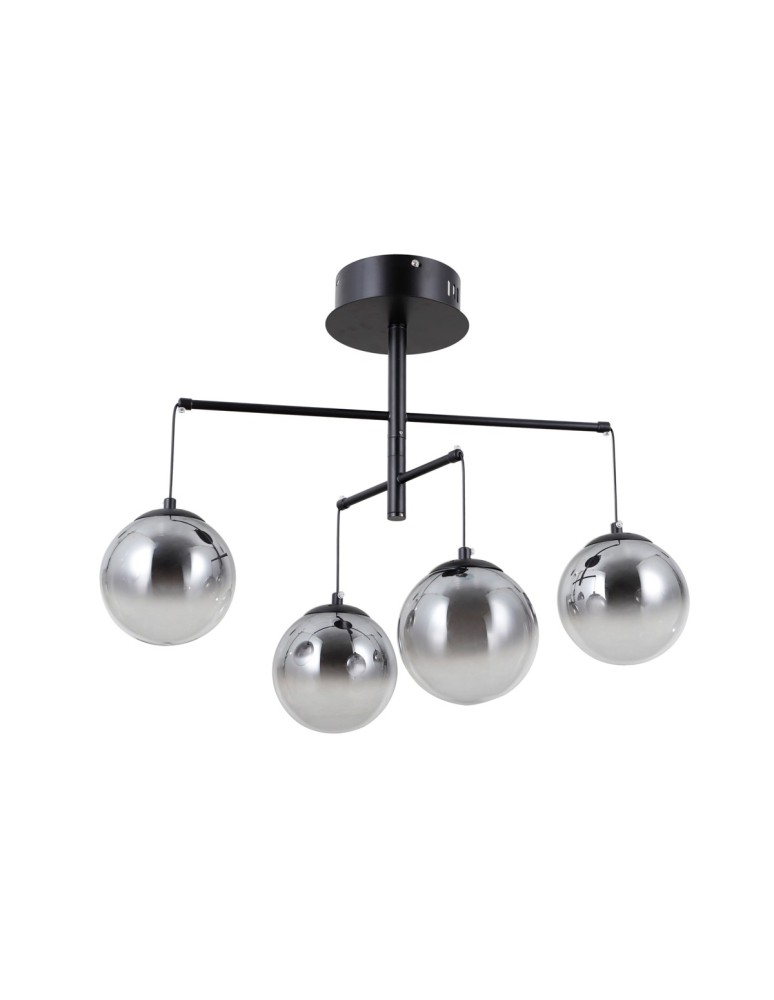 Pendant lamps spheres - ITALUX Velada Pendant 4xLED 20W 3000K Black mat PND-34381-4-BK - product kolory-swiatla.pl 1