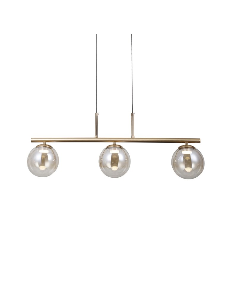Pendant lamps spheres - ITALUX Velada Pendant 3xLED 15W 3000K Gold PND-34381-3-HBR - product kolory-swiatla.pl 2