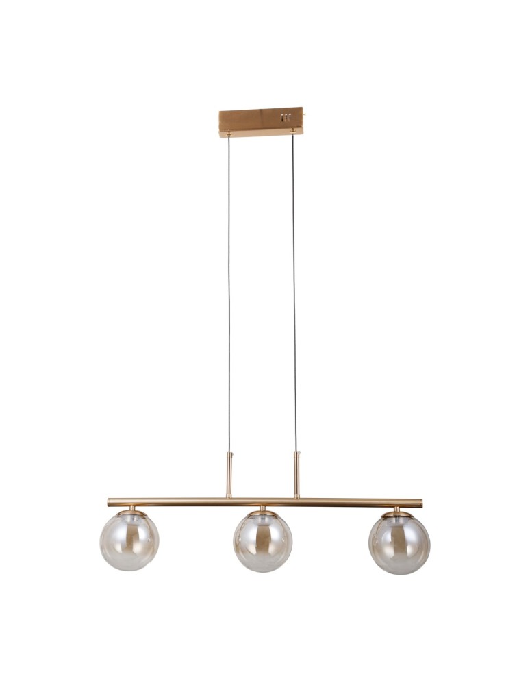 Pendant lamps spheres - ITALUX Velada Pendant 3xLED 15W 3000K Gold PND-34381-3-HBR - product kolory-swiatla.pl 3
