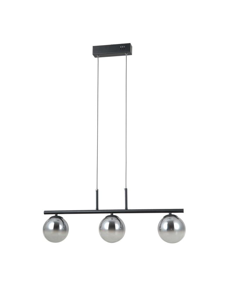 Pendant lamps spheres - ITALUX Velada Pendant 3xLED 15W 3000K Black mat PND-34381-3-BK - product kolory-swiatla.pl 4