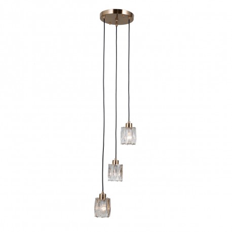 ITALUX Torno Wisząca 3xE14 40W Złoty PND-40813-3R-HBR