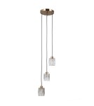 Triple pendant lamps - ITALUX Torno Pendant 3xE14 40W Gold PND-40813-3R-HBR - product 5
